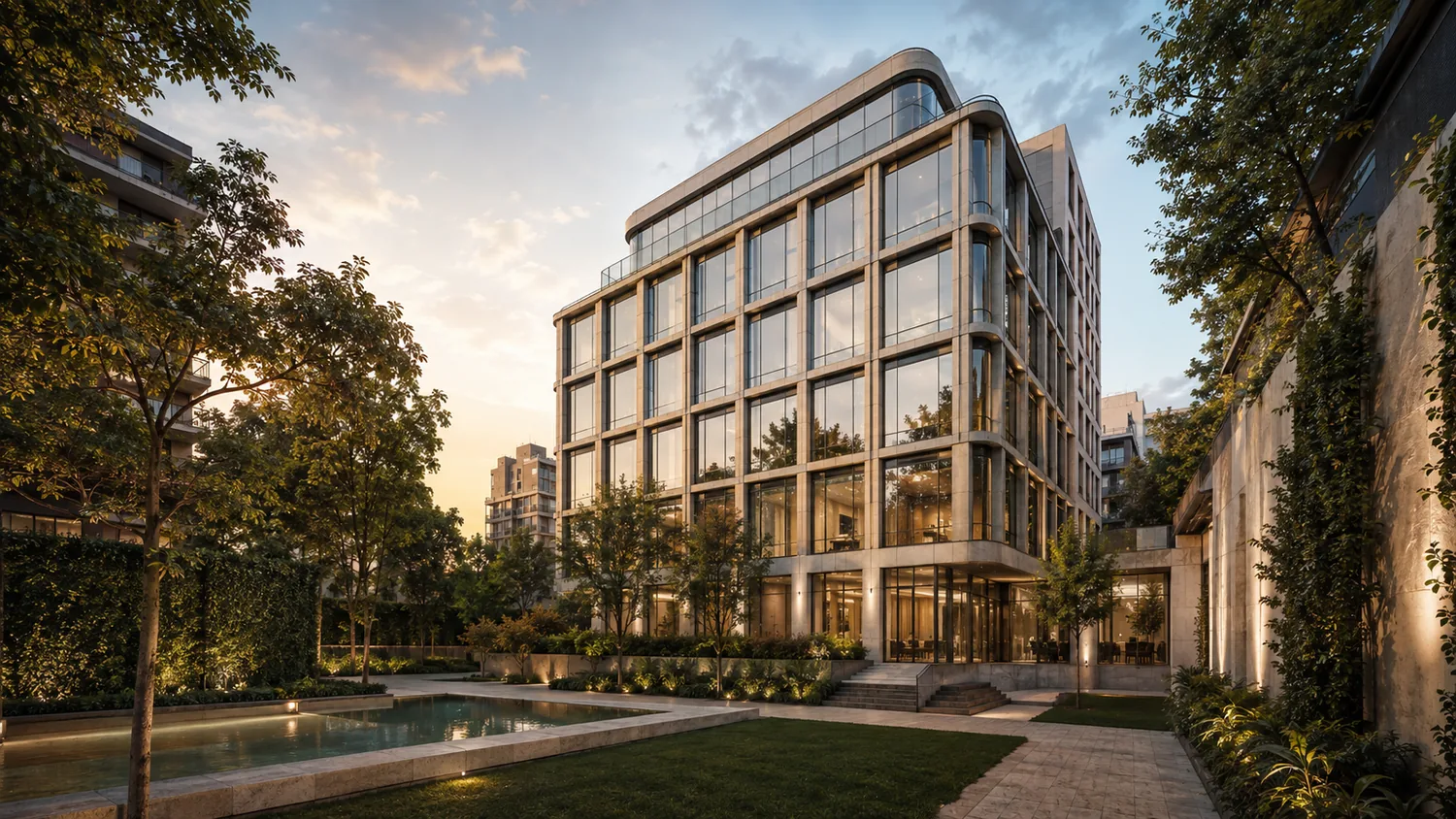 Urban commercial consistent render hero view
