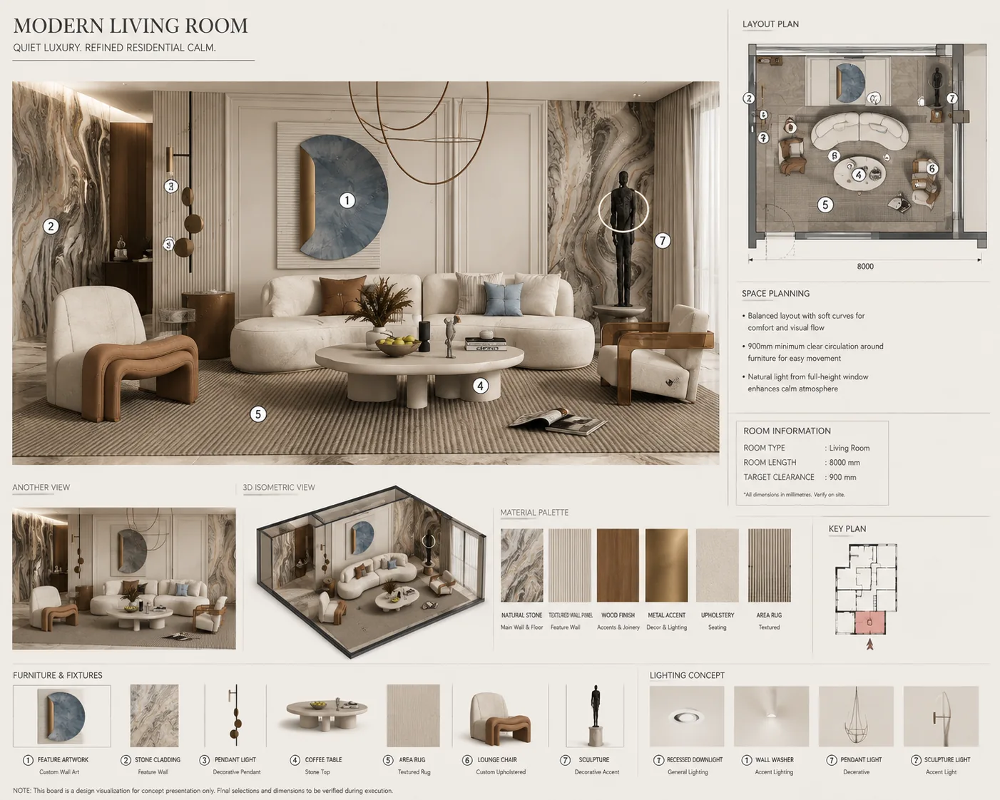 Interior client presentation board